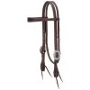 Weaver Leather Weaver Working Tack Feather Designer Hardware Slim Browband Headstall -Equestrian Supplies 10 0604