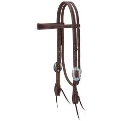 Weaver Leather Weaver Working Tack Feather Designer Hardware Slim Browband Headstall