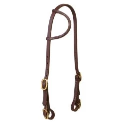 Weaver Leather Weaver Working Cowboy Sliding Ear Headstall With Buckle Bit Ends