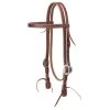 Weaver Leather Weaver Working Cowboy Economy Browband Headstall, 3/4", Stainless Steel