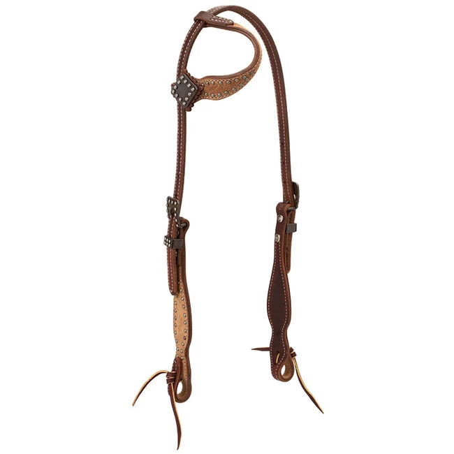Weaver Leather Weaver Rough Out Oiled Canyon Rose Sliding Ear Headstall 3 Weaver Leather Weaver Rough Out Oiled Canyon Rose Sliding Ear Headstall