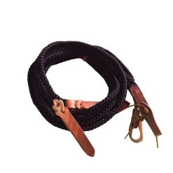 Schutz Brothers Quiet Control Splint Reins -Equestrian Supplies 121118web 7802brn