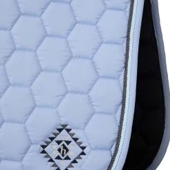 Horze Navajo Double Corded All Purpose Saddle Pad - Cashmere Blue 8 Horze Navajo Double Corded All Purpose Saddle Pad - Cashmere Blue -Equestrian Supplies 17442CBLBF 3