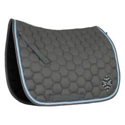 Horze Navajo Double Corded Dressage Saddle Pad - Smoked Pearl Grey