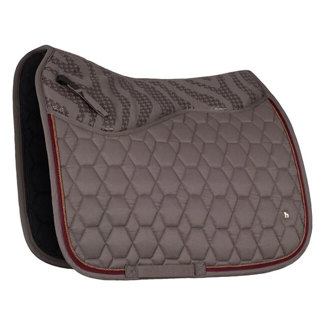 Horze Kenya Anti-Slip Dressage Saddle Pad - Iron Grey Brown 3 Horze Kenya Anti-Slip Dressage Saddle Pad - Iron Grey Brown