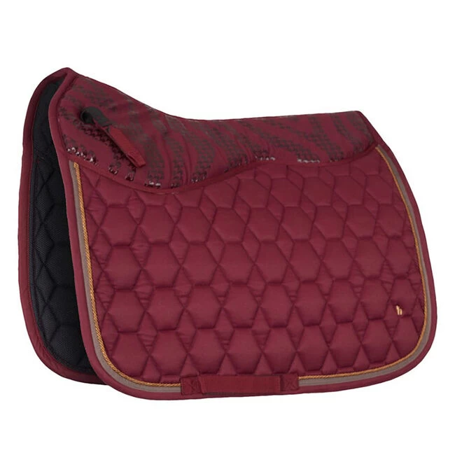 Horze Kenya Anti-Slip Dressage Saddle Pad - Rhubard Dark Red 3 Horze Kenya Anti-Slip Dressage Saddle Pad - Rhubard Dark Red