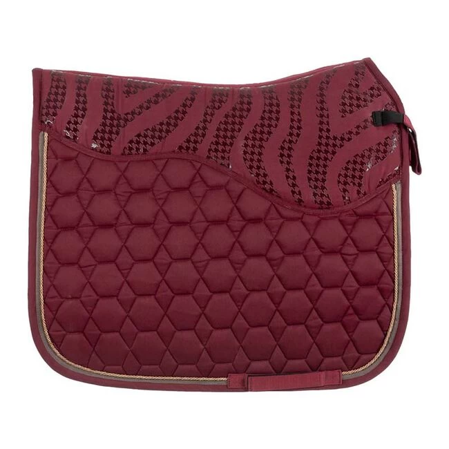 Horze Kenya Anti-Slip Dressage Saddle Pad - Rhubard Dark Red 4 Horze Kenya Anti-Slip Dressage Saddle Pad - Rhubard Dark Red - Image 2