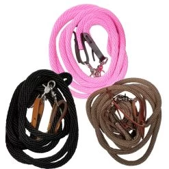 Triple E 10′ Poly Rope Game Reins - Solid Colors