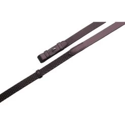 KL Select Black Oak Pebble Grip Reins With Stops 9 KL Select Black Oak Pebble Grip Reins With Stops -Equestrian Supplies 190002
