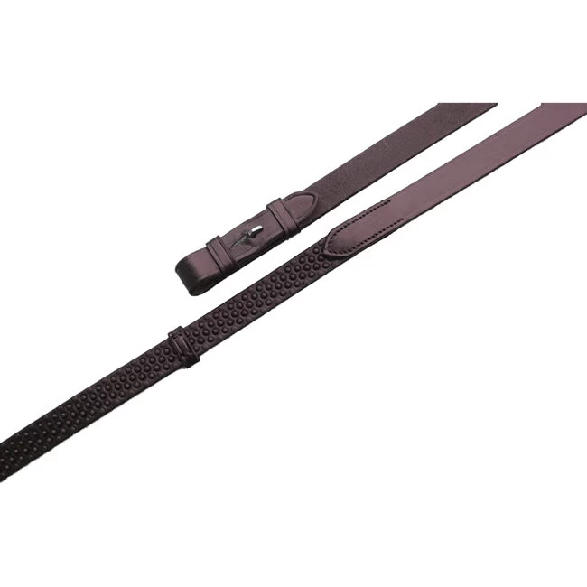 KL Select Black Oak Pebble Grip Reins With Stops 6 KL Select Black Oak Pebble Grip Reins With Stops - Image 4