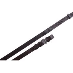 KL Select Black Oak Pebble Grip Reins With Stops 8 KL Select Black Oak Pebble Grip Reins With Stops -Equestrian Supplies 190005