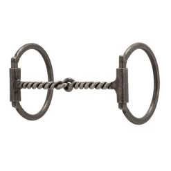Weaver Leather Weaver Pro Series Offset D-Ring Buffed Black Snaffle Bit