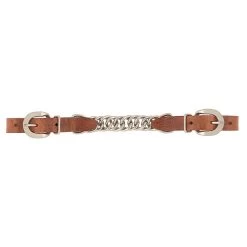Weaver Leather Weaver Harness Leather Single Flat Link Chain Curb Strap - Russet