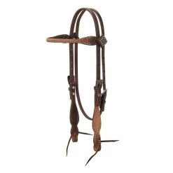 Weaver Leather Weaver Rough Out Oiled Canyon Rose Browband Headstall