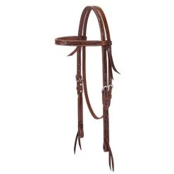 Weaver Leather Weaver Turquoise Cross Floral Carved Browband Headstall