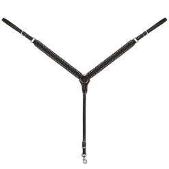 Weaver Leather Weaver Turquoise Cross Basketweave Tooled Straight Breastcollar