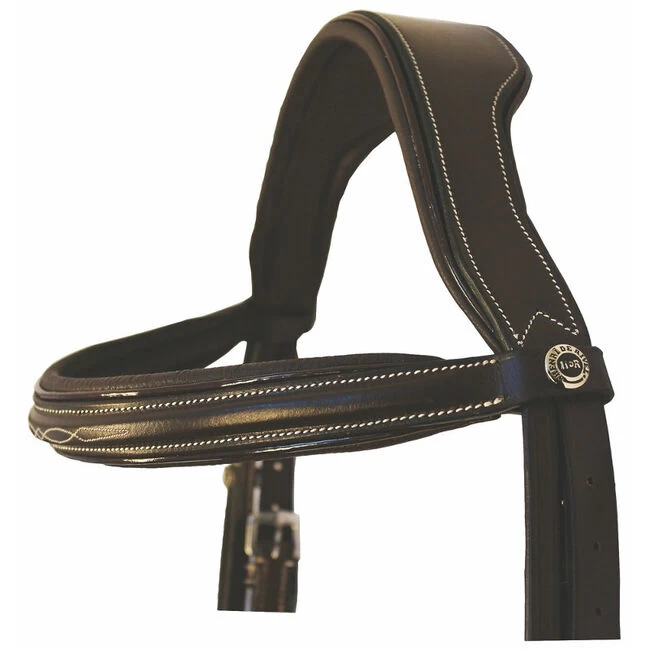 Henri De Rivel Pro Mono Crown Fancy Bridle With Patent Leather Piping 5 Henri De Rivel Pro Mono Crown Fancy Bridle With Patent Leather Piping - Image 3