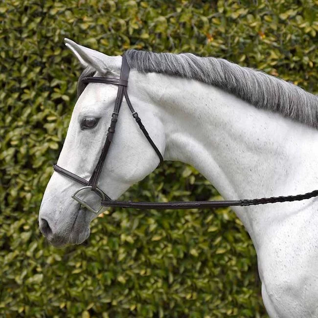 Bobby's English Tack Silver Spur Fancy Stitched Raised Snaffle Bridle 3 Bobby's English Tack Silver Spur Fancy Stitched Raised Snaffle Bridle
