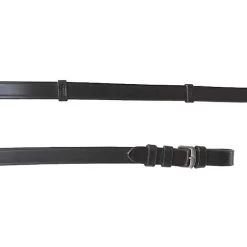 Bobby's English Tack Silver Spur Flat Leather Dressage Reins With Stops