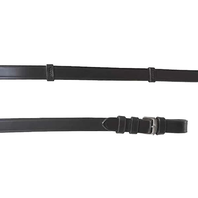 Bobby's English Tack Silver Spur Flat Leather Dressage Reins With Stops 3 Bobby's English Tack Silver Spur Flat Leather Dressage Reins With Stops