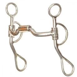 Reinsman Diamond R Argentine Low Port Bit With Copper Inlay Roller