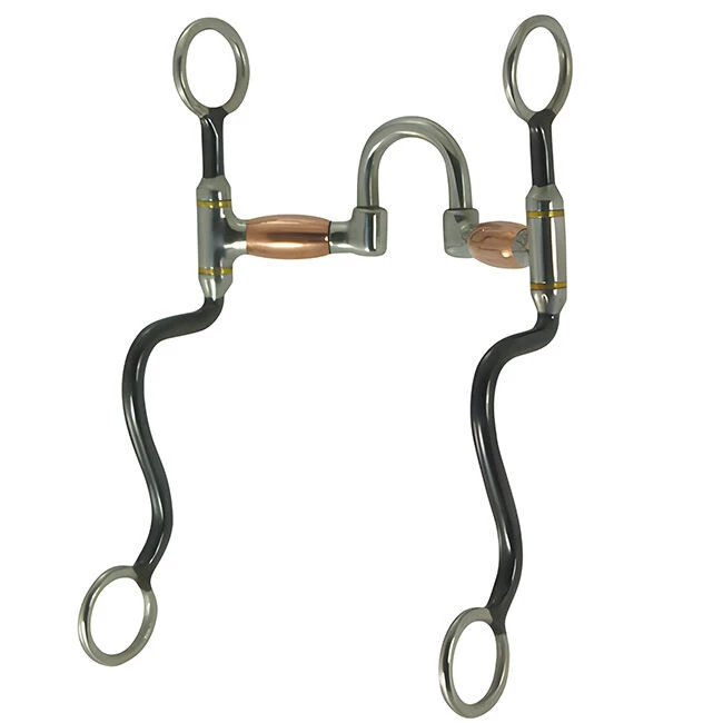Coronet Correction Mouth Bit With Copper Barrels And Black Iron Cheeks 3 Coronet Correction Mouth Bit With Copper Barrels And Black Iron Cheeks