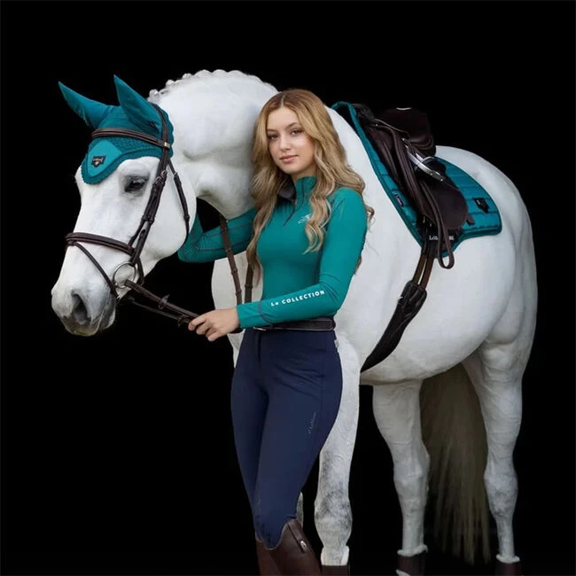 LeMieux Loire Classic Close Contact Square Pad - Peacock 4 LeMieux Loire Classic Close Contact Square Pad - Peacock - Image 2