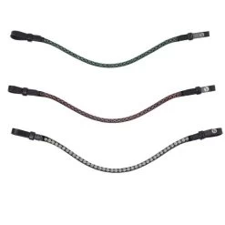 Horze Noir Browband With Crystals