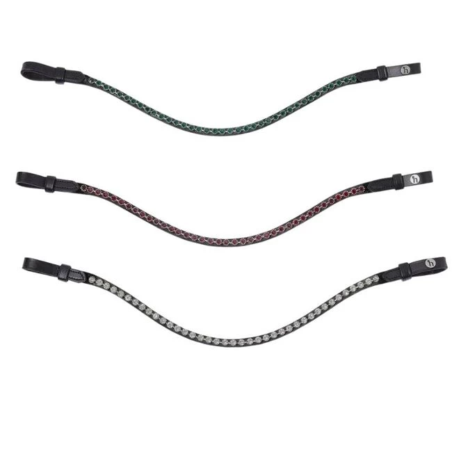 Horze Noir Browband With Crystals 3 Horze Noir Browband With Crystals