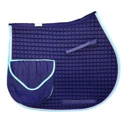 PRI Cotton Square Double Pockets Trail Riding Pad -Equestrian Supplies T55008NVPKSB