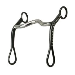 Toklat Sweet Iron Low Port Mouthpiece Bit With Black Satin And Stainless Steel Decoration