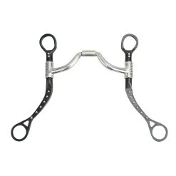 Myler MBB Black Steel Flat Shank Medium Wide Ported Barrel MB 33