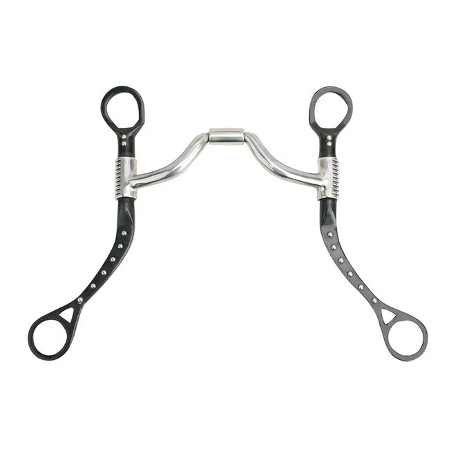 Myler MBB Black Steel Flat Shank Medium Wide Ported Barrel MB 33 3 Myler MBB Black Steel Flat Shank Medium Wide Ported Barrel MB 33