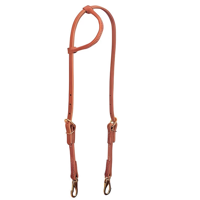 Weaver Leather Weaver Rolled Sliding Ear Trainer Headstall 3 Weaver Leather Weaver Rolled Sliding Ear Trainer Headstall