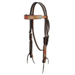 Weaver Leather Weaver Turquoise Cross Floral Vine Headstall
