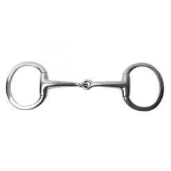 Korsteel Stainless Steel Medium Weight Solid Mouth Eggbutt Snaffle Bit