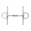 Korsteel Stainless Steel Copper Ball Link Full Cheek Snaffle Bit -Equestrian Supplies WB140205