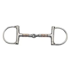 Korsteel Copper & Steel Roller Dee Snaffle Bit