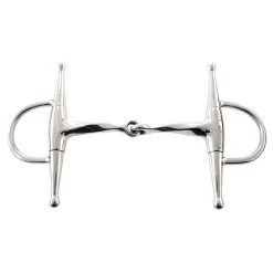 Korsteel Stainless Steel Slow Twist Full Cheek Eggbutt Snaffle Bit