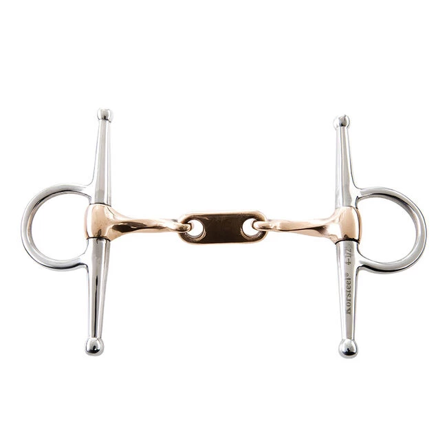 Korsteel Stainless Steel Copper Mouth Dr Bristol Full Cheek Bit 3 Korsteel Stainless Steel Copper Mouth Dr Bristol Full Cheek Bit