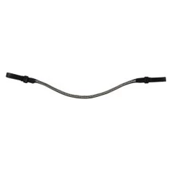 Horze Munich Curved Browband With Crystals -Equestrian Supplies green KW86192